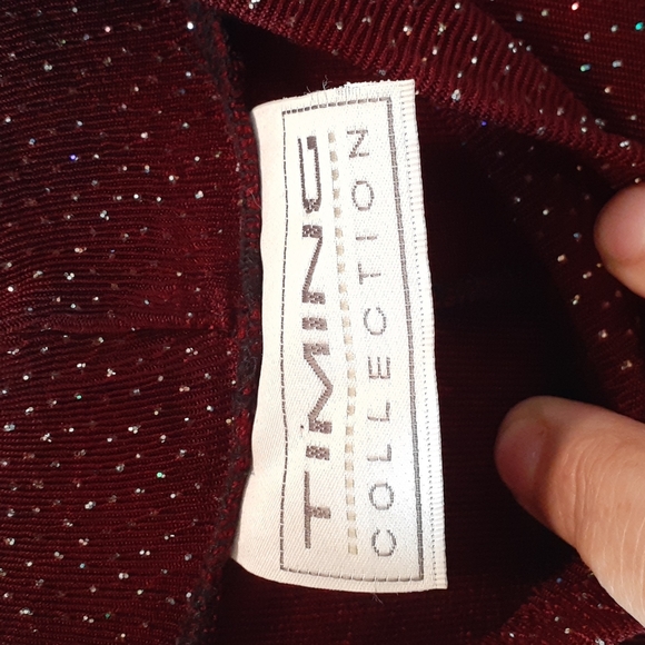 Timing Collection Dark Burgandy red w/ silver & rainbow sparkles - #742 - Picture 6 of 11